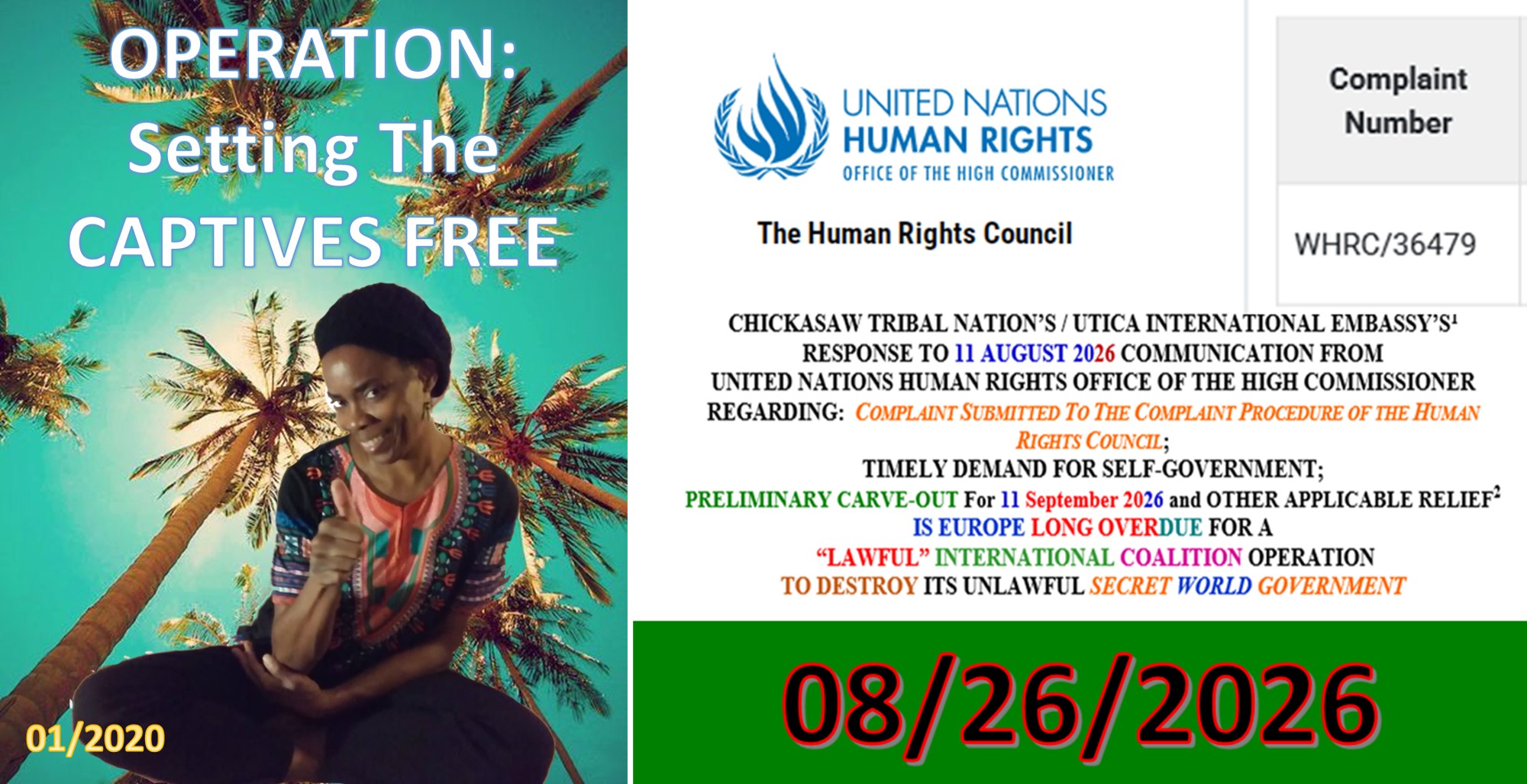 08/26/2026 Chickasaw Tribal Nation Reponse To 081126 United Nations Human Rights Office of the High Commissioner Communication