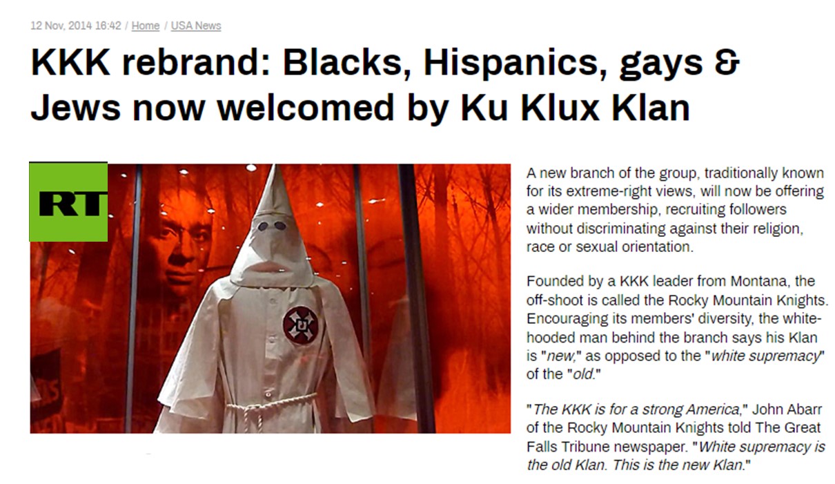 Ku Klux Klan RECRUITMENT Of Blacks Hispanics Gays Jews RTcom