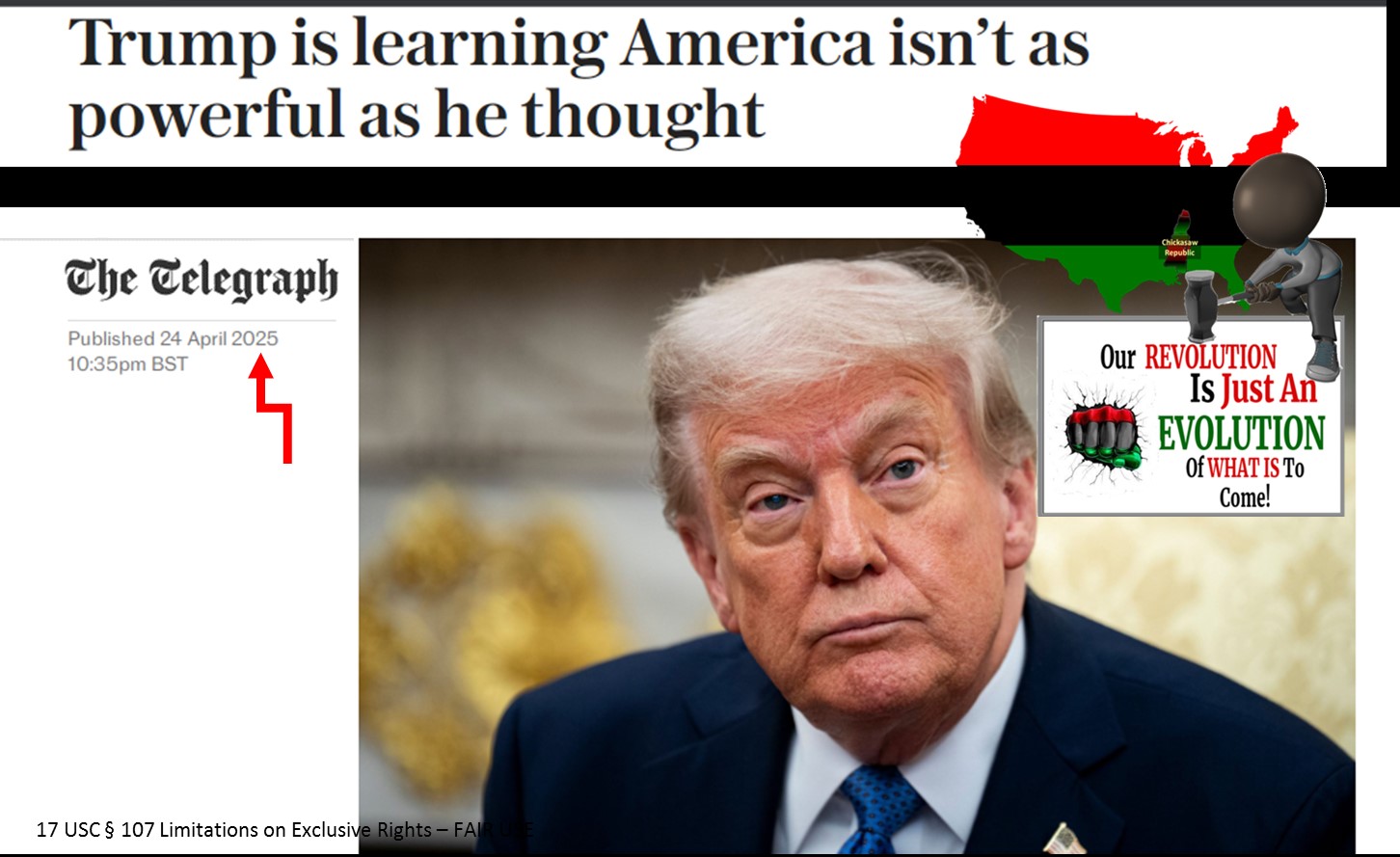 Trump Learning United States Not As Powerful As He Thought